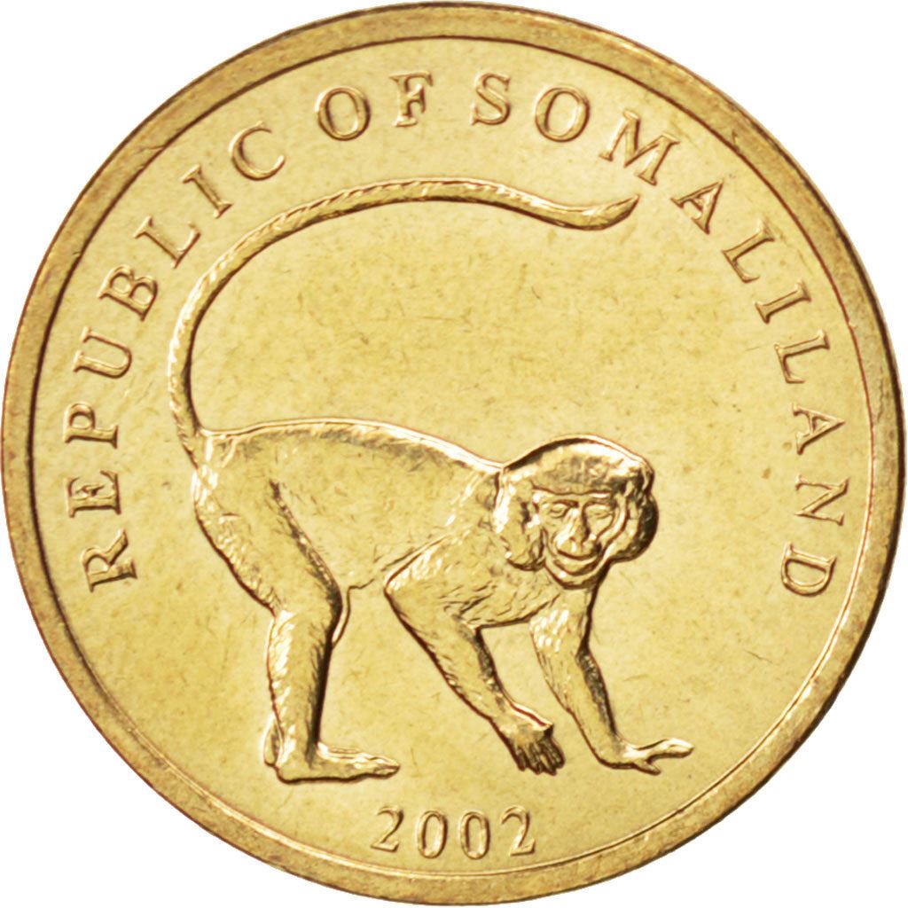 Somaliland | 10 Shillings Coin | Vervet Monkey | Km:3 | 2002