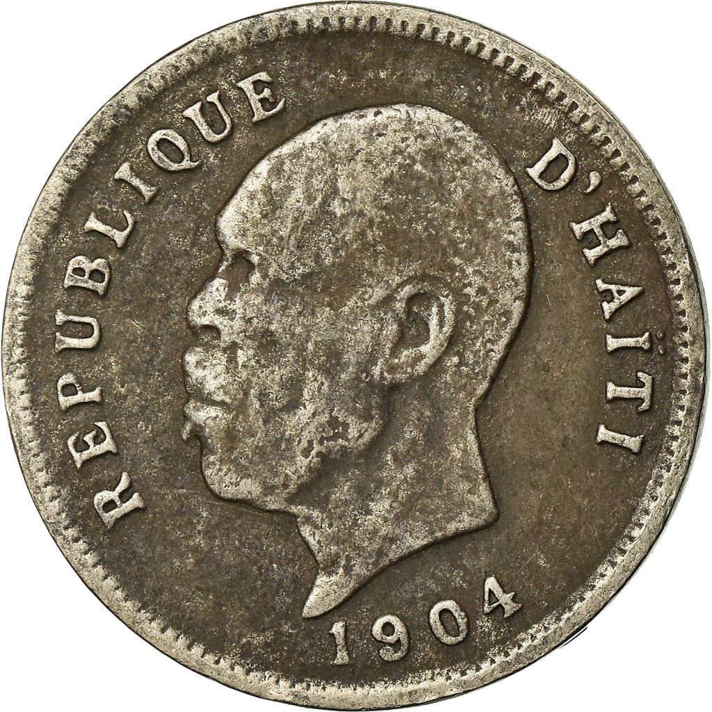 Haiti | 5 Centimes Coin | General Pierre Nord-Alexis | Cannon | Km:53 | 1904 - 1905