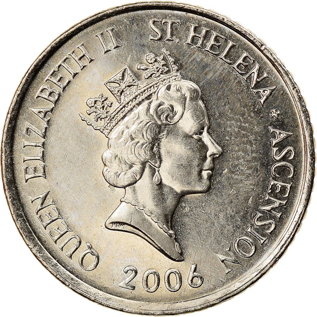 Sainte-Hélène et Ascension | Pièce de 5 Pence | Élisabeth II | Tortue géante | Km : 22 | 1998 - 2006