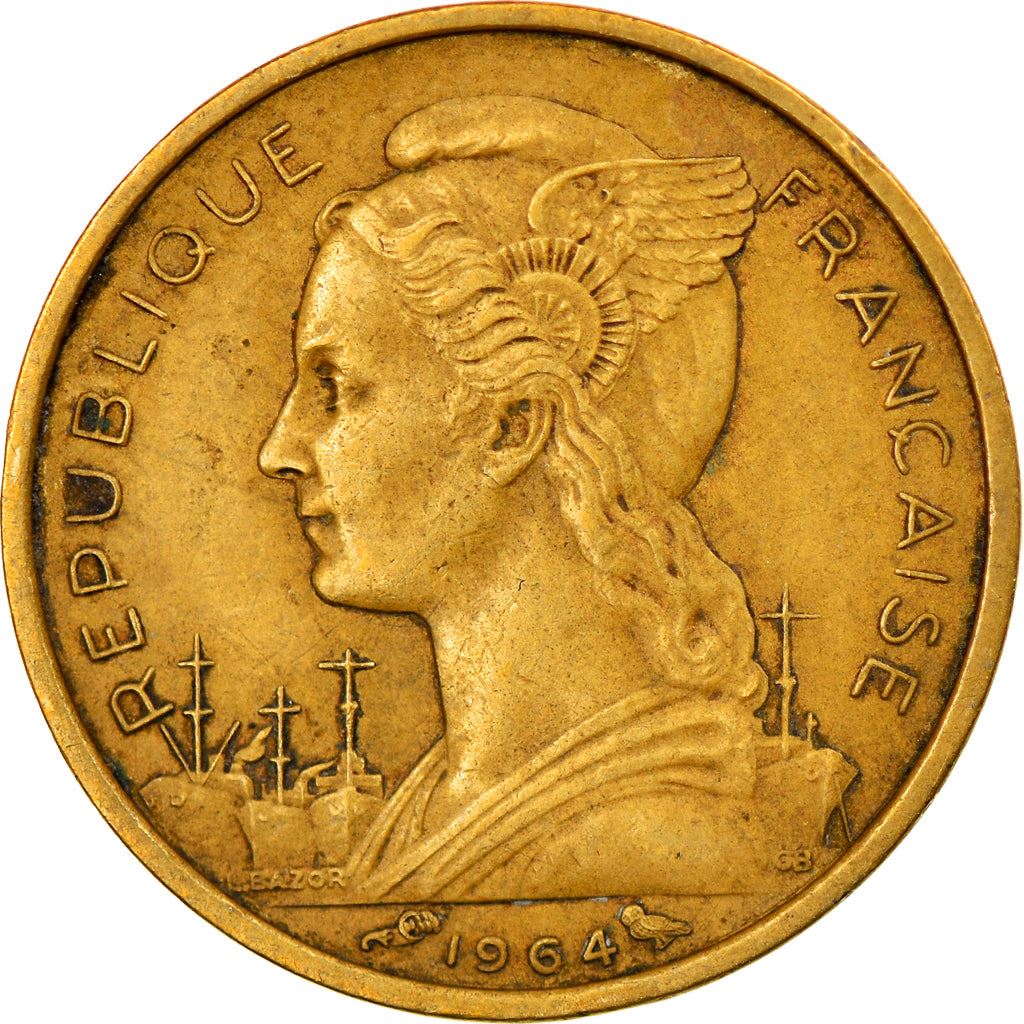 Reunion | 10 Francs Coin | Crowned shield | Km:10 | 1955 - 1964
