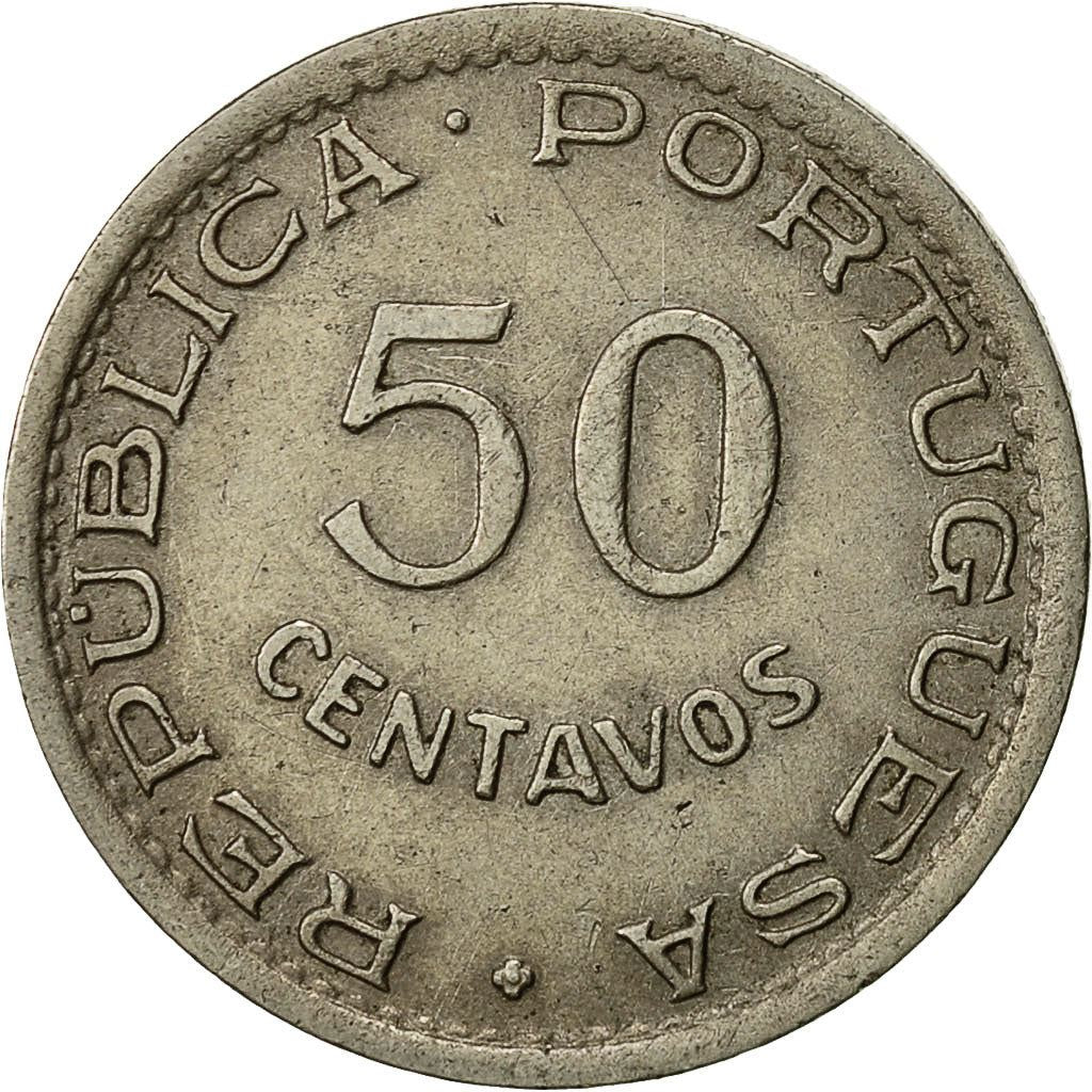 Mozambique 50 Centavos Coin | Military Order Of Christ | KM76 | 1950 - 1951
