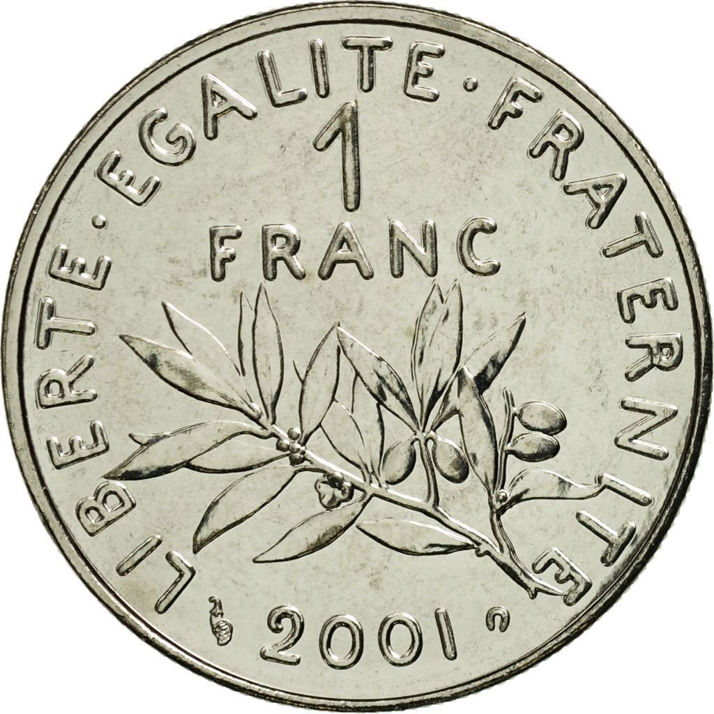 French 1 Franc Coin | Signature D'AP. O.ROTY | proof | KM925.2 | France | 1991 - 2001