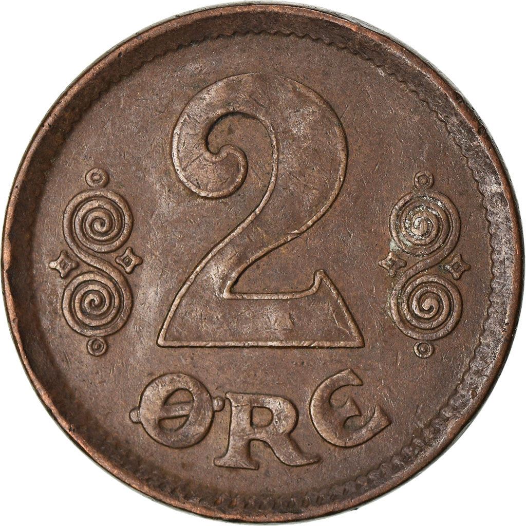 Denmark | 2 Ore Coin | Monogram | Km:813 | 1913 - 1923
