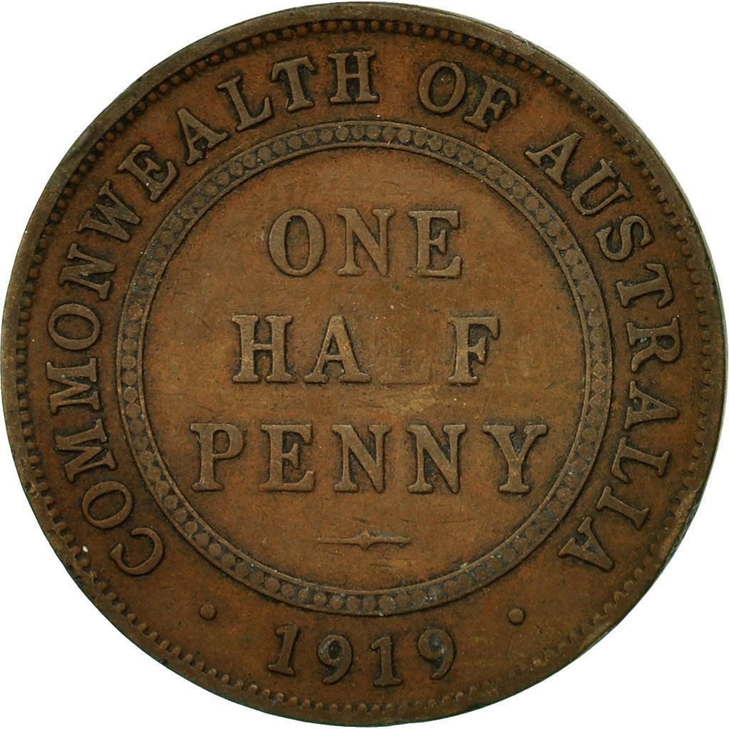 Australia | 1/2 Penny Coin | George V | Km:22 | 1911 - 1936