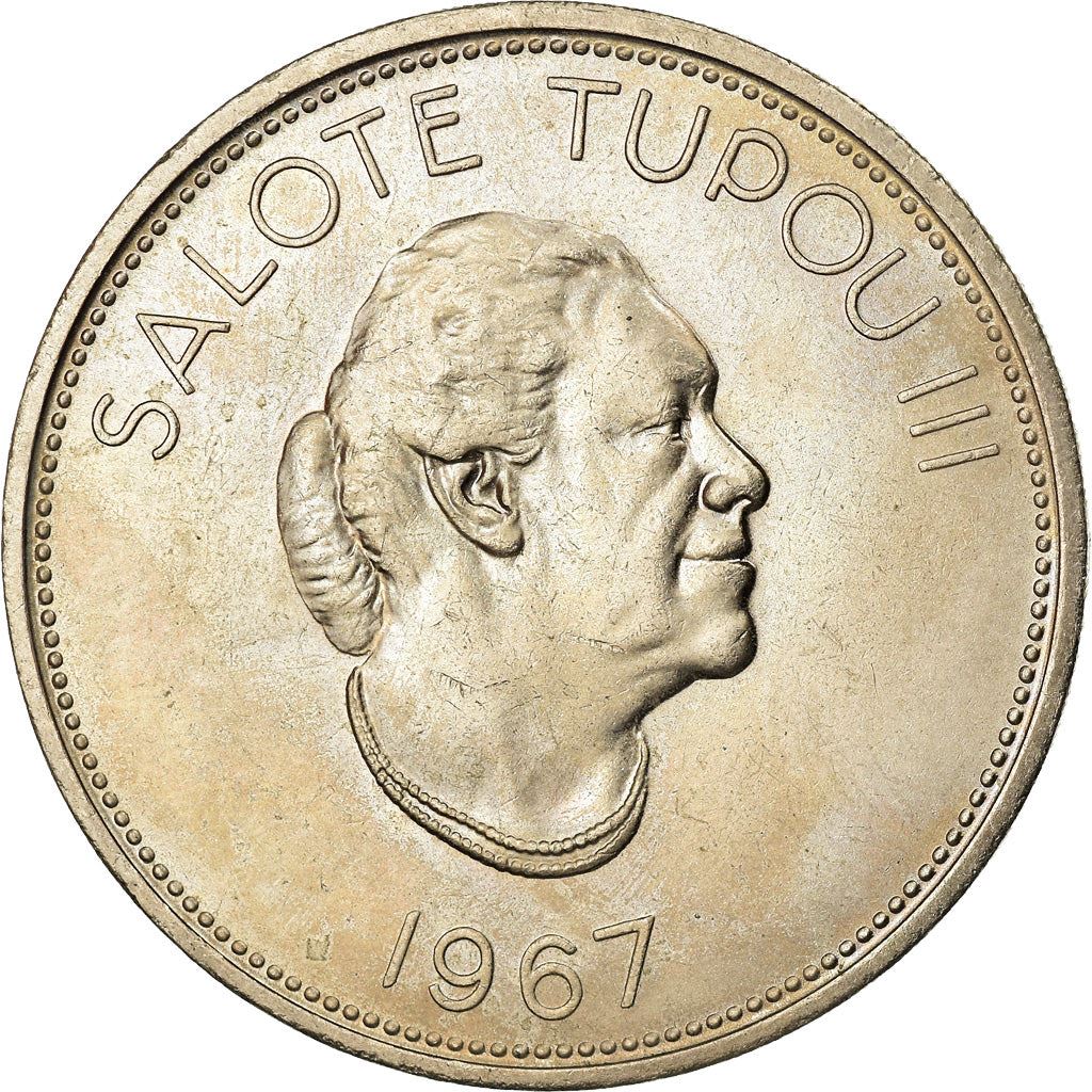 Tonga | 1 Pa'Anga Coin | Queen Tupou III | Star | Km:11 | 1967