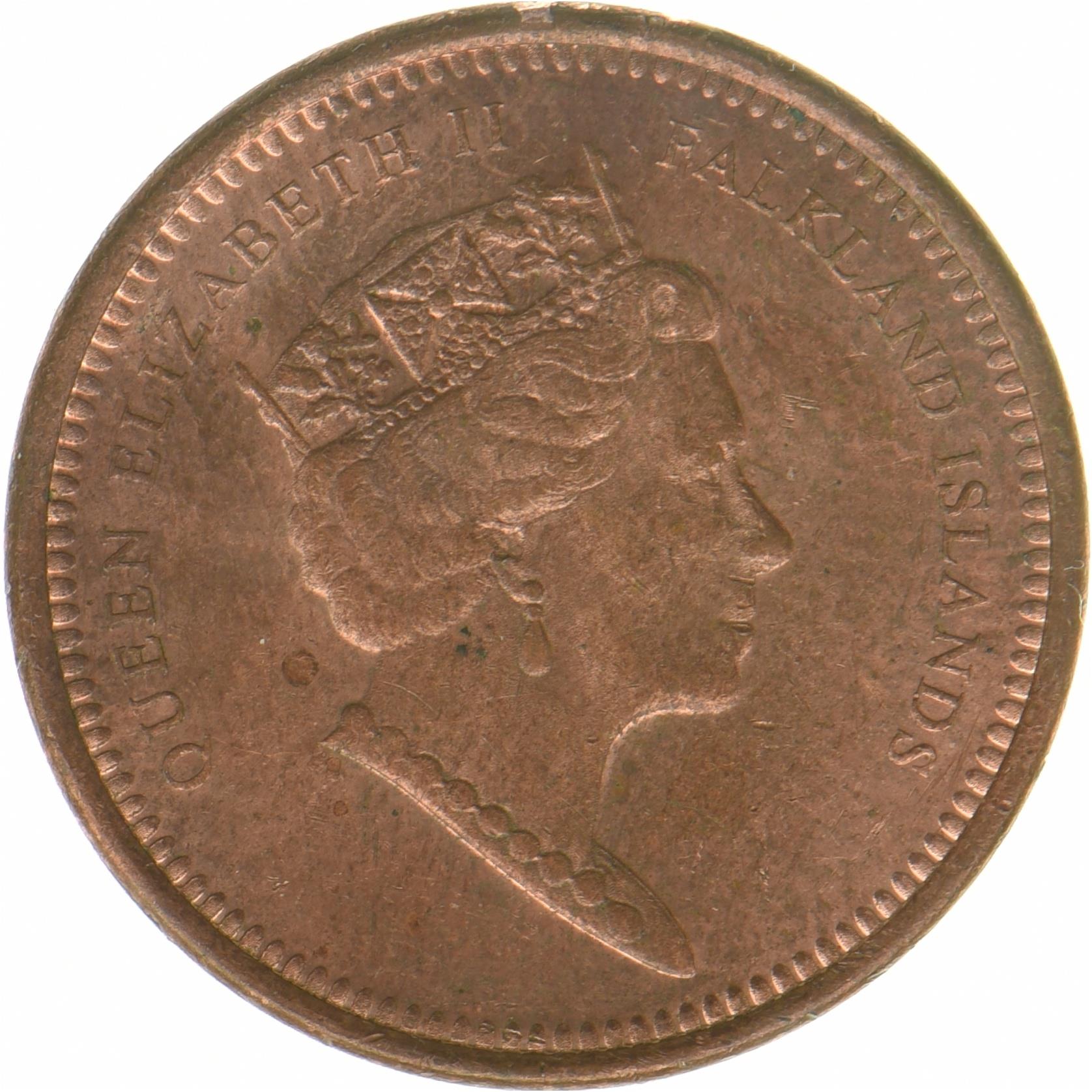 Falklandsöarna | 1 Penny Mynt | Gentoo-pingviner | KM:199 | 2019