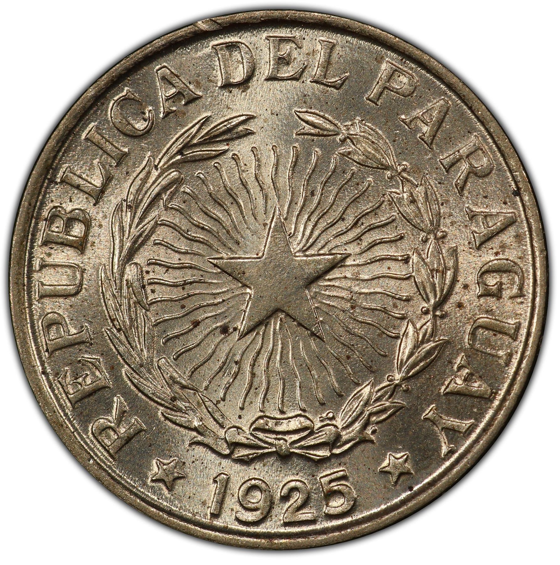 Paraguay | 50 Centavos Coin | Sello Nacional | KM:12 | 1925