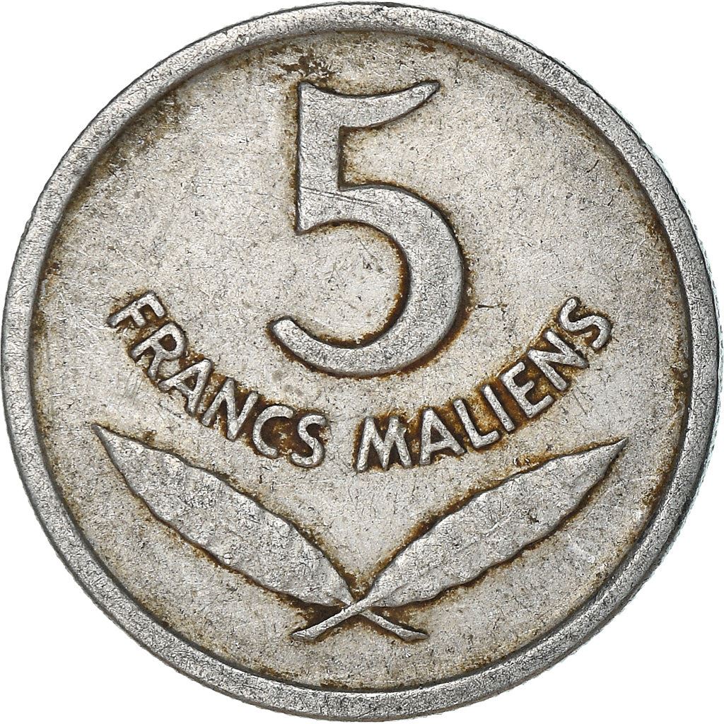 Mali | 5 Francs Maliens Coin | Hippopotamus | Km:2 | 1961