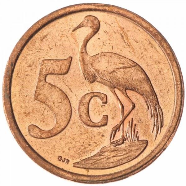 South Africa 5 Cents Afrikaans Legend - Suid-Afrika Coin KM340 2007