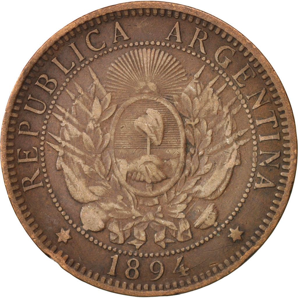 Argentina | 2 Centavos Coin | Phrygian cap | Km:33 | 1882 - 1896