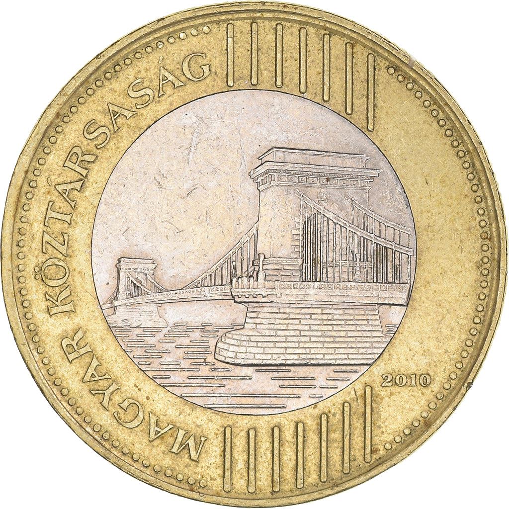Hungary 200 Forint Coin | Szechenyi Chain Bridge | Budapest | KM826 | 2009 - 2011