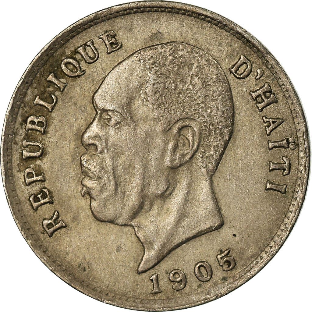 Haiti | 5 Centimes Coin | General Pierre Nord-Alexis | Cannon | Km:53 | 1904 - 1905