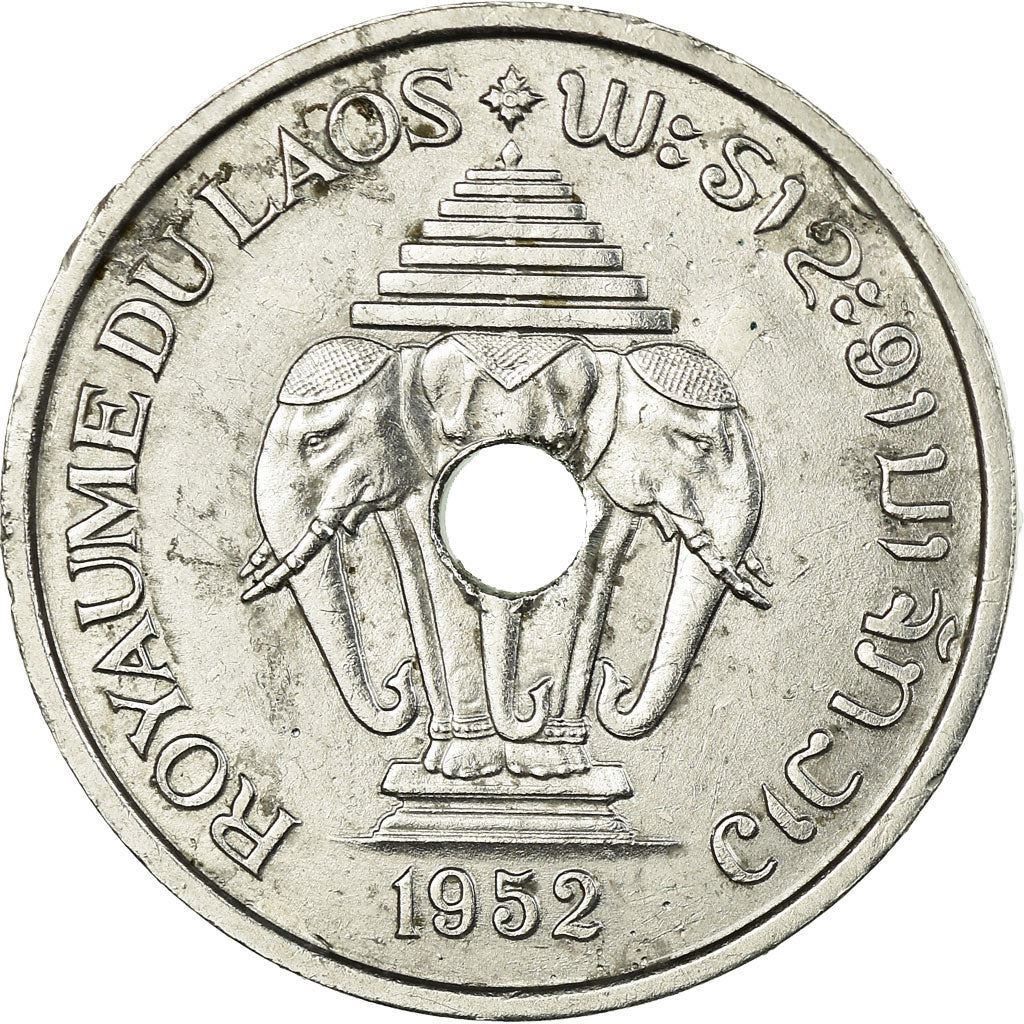 Laos | 20 Cents Coin | Royal Seal | Km:5 | 1952