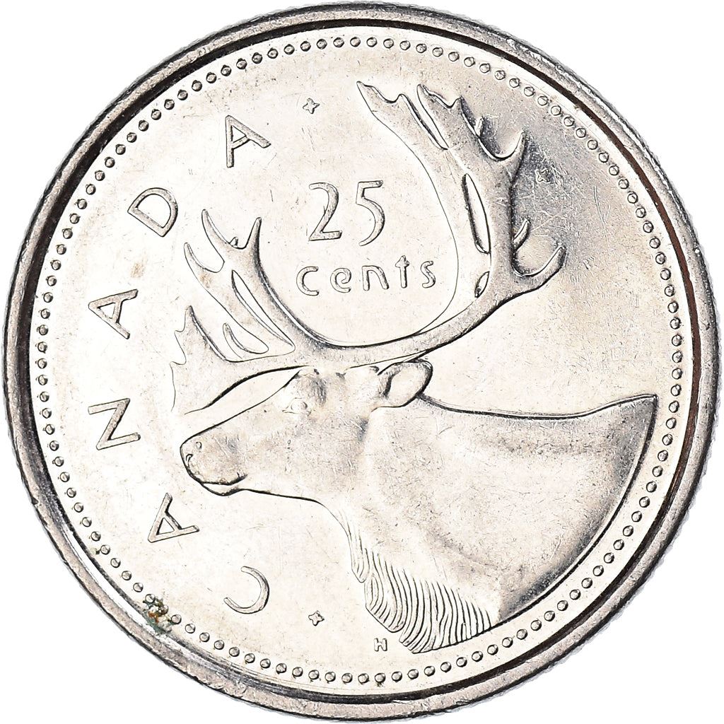 Canada | 25 Cents Coin | Nickel plated steel | Golden Jubilee | KM:448 | 2002