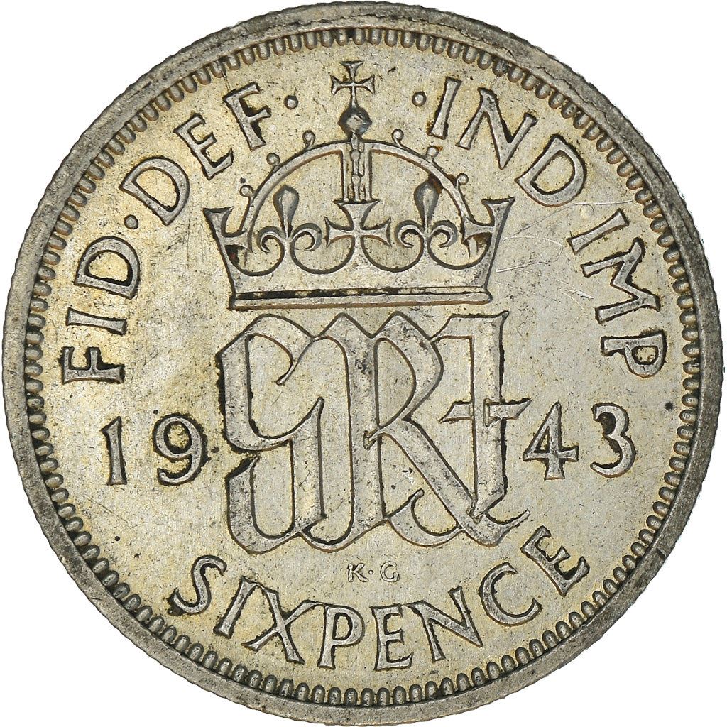 United Kingdom | 6 Pence Coin | George VI | KM:852 | 1937 - 1946