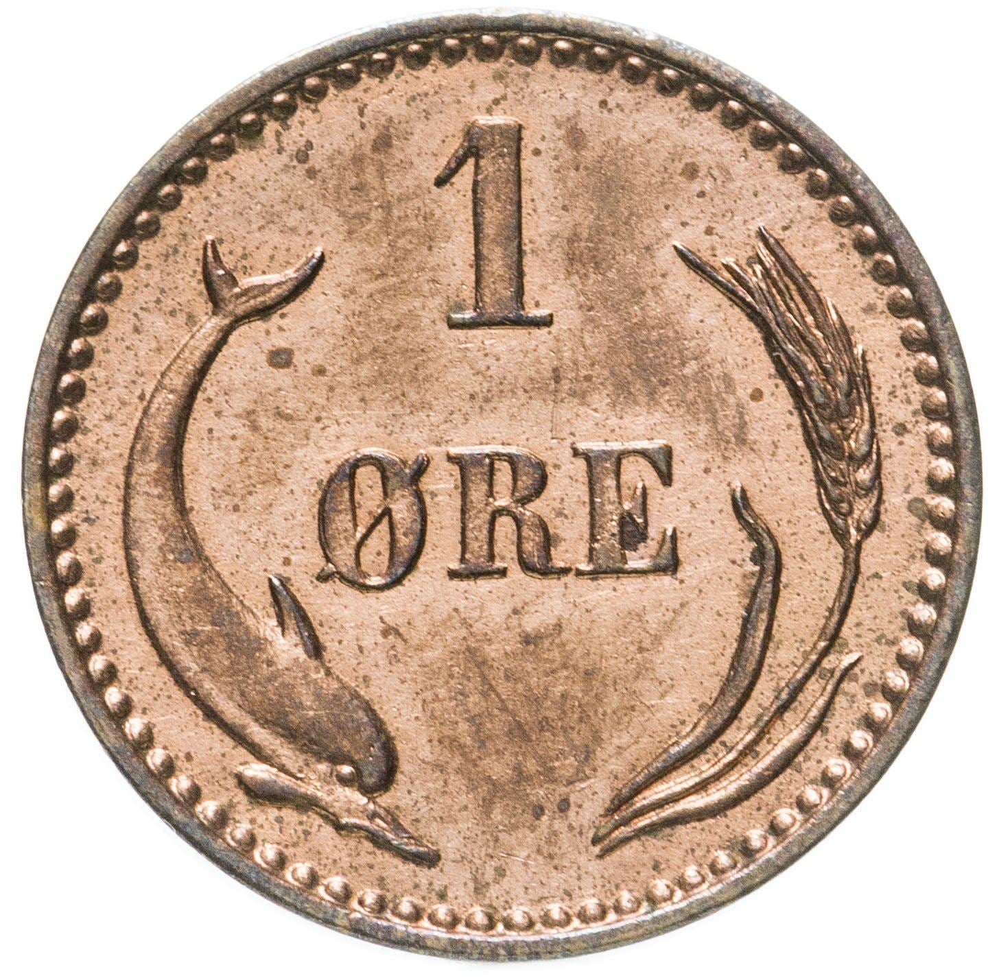 Denmark | 1 Ore Coin | Monogram | Km:792.1 | 1874 - 1904