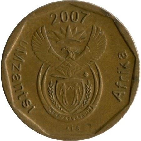 South Africa 10 Cents Xhosa Legend - uMzantsi Afrika Coin KM341 2007