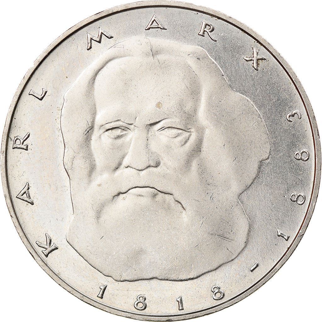 Germany 5 Deutsche Mark Coin | Karl Heinrich Marx | Eagle | KM158 | 1983