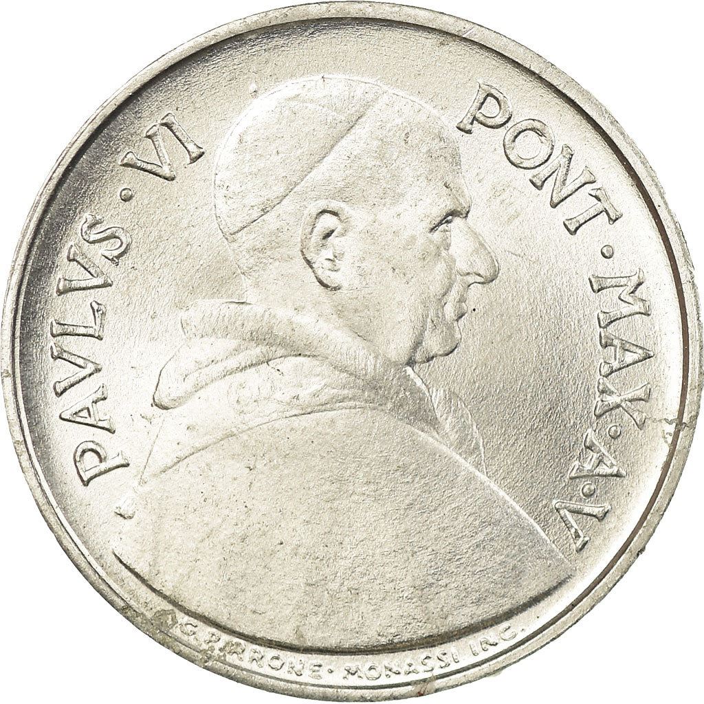 Vatican City | 5 Lire Coin | Paul VI | Km:94 | 1967