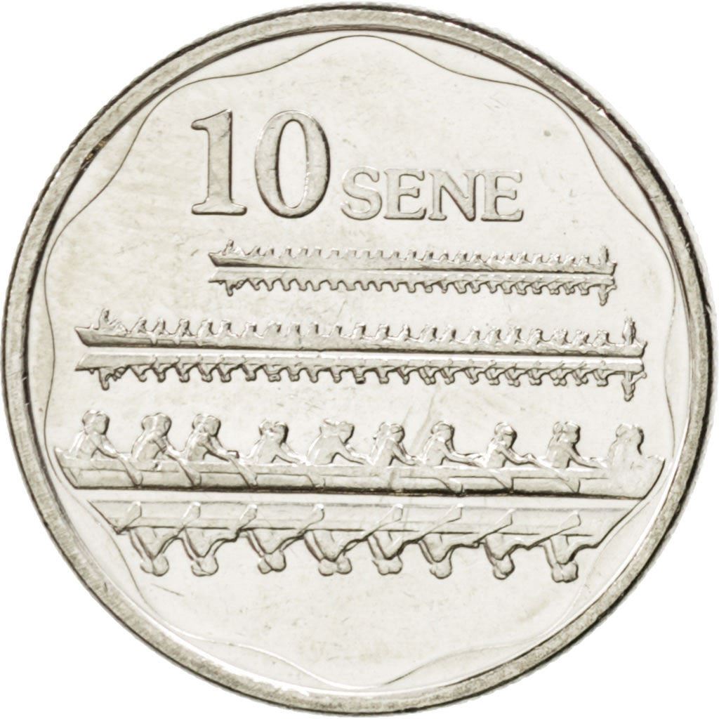 Samoa | 10 Sene Coin | Tui Atua Tupua Tamasese Efi | Fautasi Canoe Racers | KM:168 | 2011 - 2015