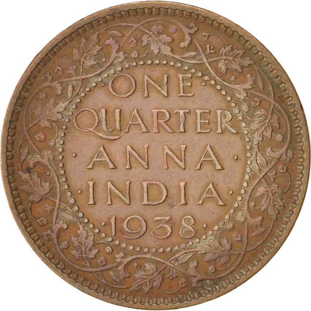 India - British | 1/4 Anna Coin | King George VI | Km:530 | 1938 - 1940