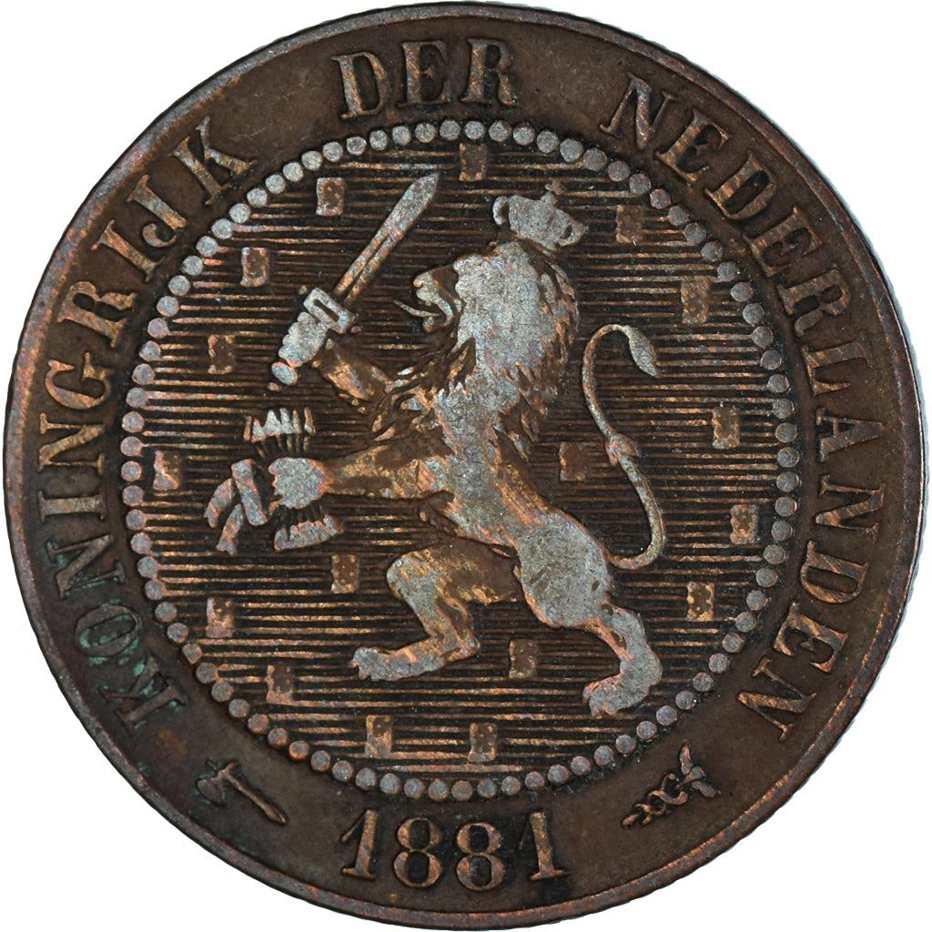 Países Bajos | Moneda de 2.5 centavos | León | Km:108 | 1877 - 1898