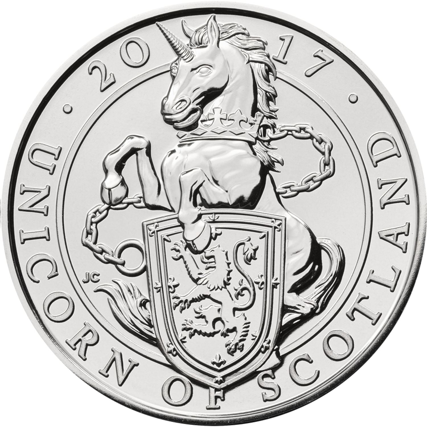 United Kingdom 5 Pounds Coin | Elizabeth II 5th Portrait | Unicorn of Scotland | 2017
