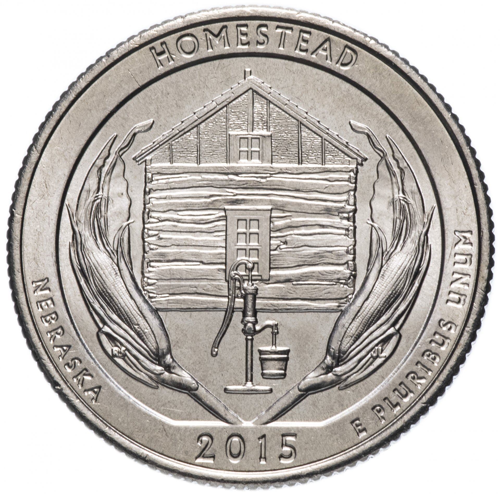United States | 1/4 Dollar Coin | Homestead National Monument | Km:597 | 2015
