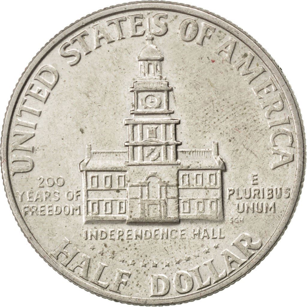 United States | ½ Dollar Coin | Independence Hall | Copper-nickel clad copper | KM:205 | 1976