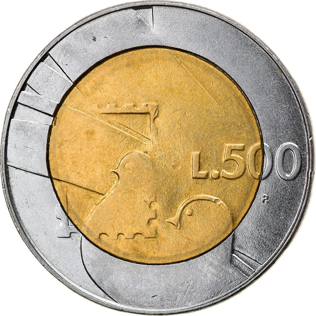 San Marino | 500 Lire Coin | Anniversary of San Marino | Km:256 | 1990
