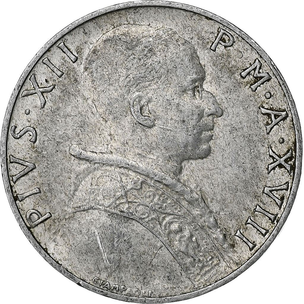 Vatican City | 5 Lire Coin | Pius XII | Km:51 | 1951 - 1958