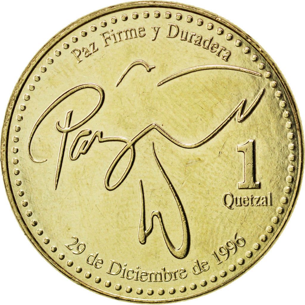 Guatemala | 1 Quetzal Coin | Stylized peace dove | Km:284 | 1999 - 2012