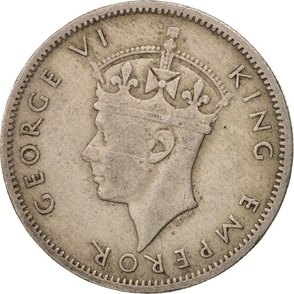 Southern Rhodesia | 1 Shilling Coin | George VI | Zimbabwe Bird | Km:18B | 1947