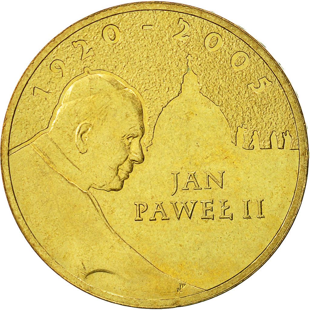 Poland | 2 Zlotys Coin | Pope John Paul II | Y:525 | 2005