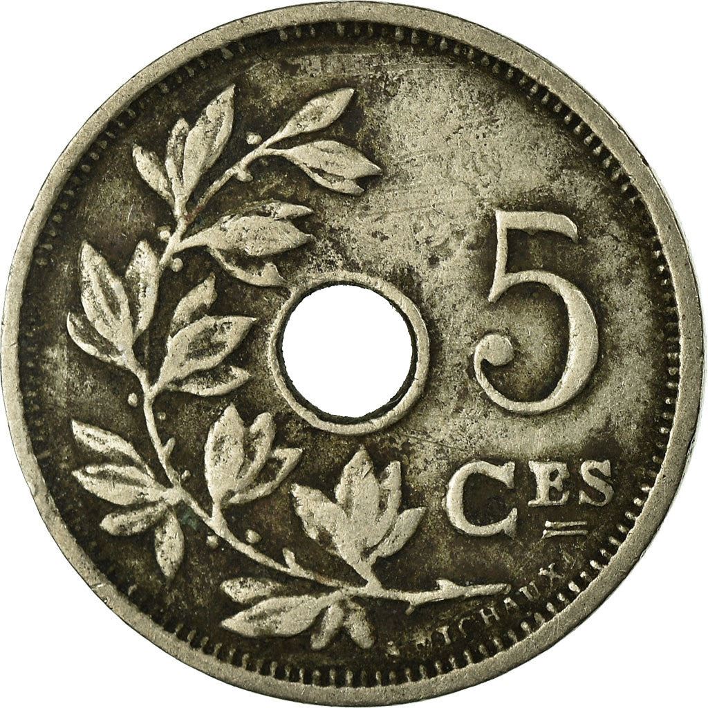 Belgium | 5 Centimes Coin | Copper-Nickel | Monogram | Km:46 | 1901 - 1903
