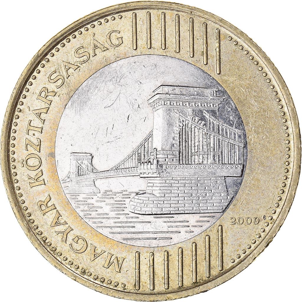 Hungary 200 Forint Coin | Szechenyi Chain Bridge | Budapest | KM826 | 2009 - 2011