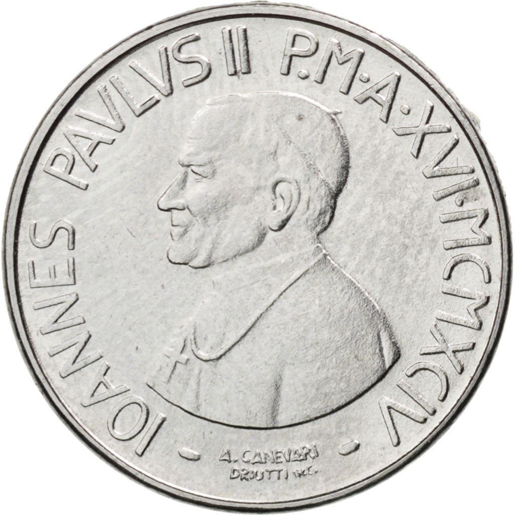 Vatican City | 50 Lire Coin | John Paul II | Km:254 | 1994