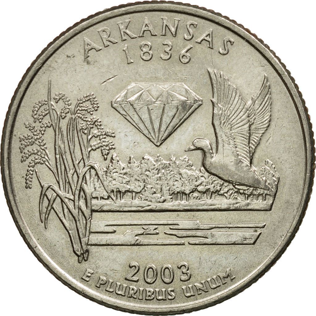 United States | 1/4 Dollar Coin | Arkansas | Km:347 | 2003