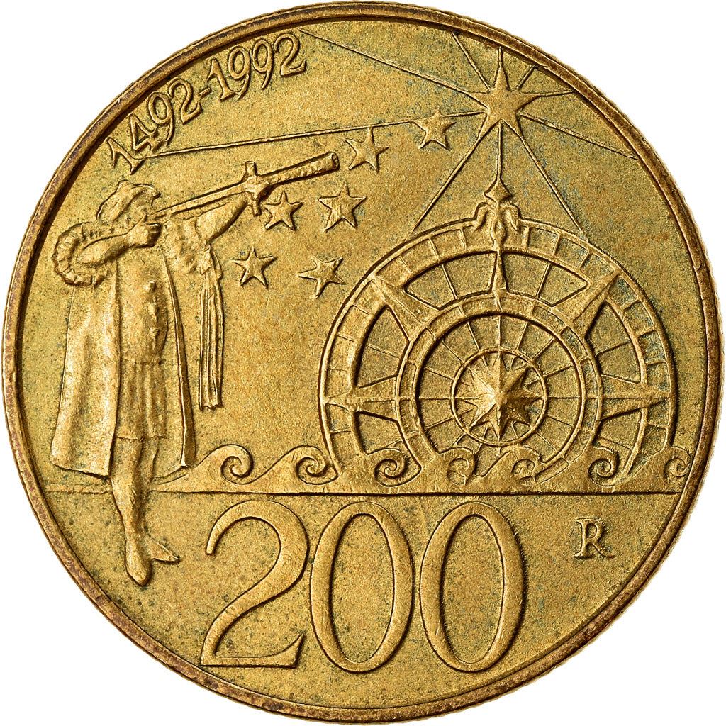 San Marino | 200 Lire Coin | Discovery of America | Km:285 | 1992