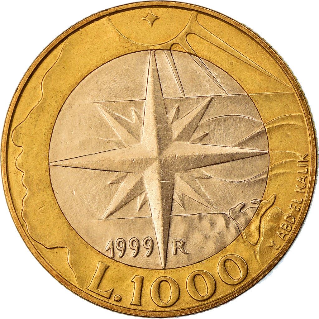 San Marino | 1000 Lire Coin | Ancient allegory | Km:395 | 1999