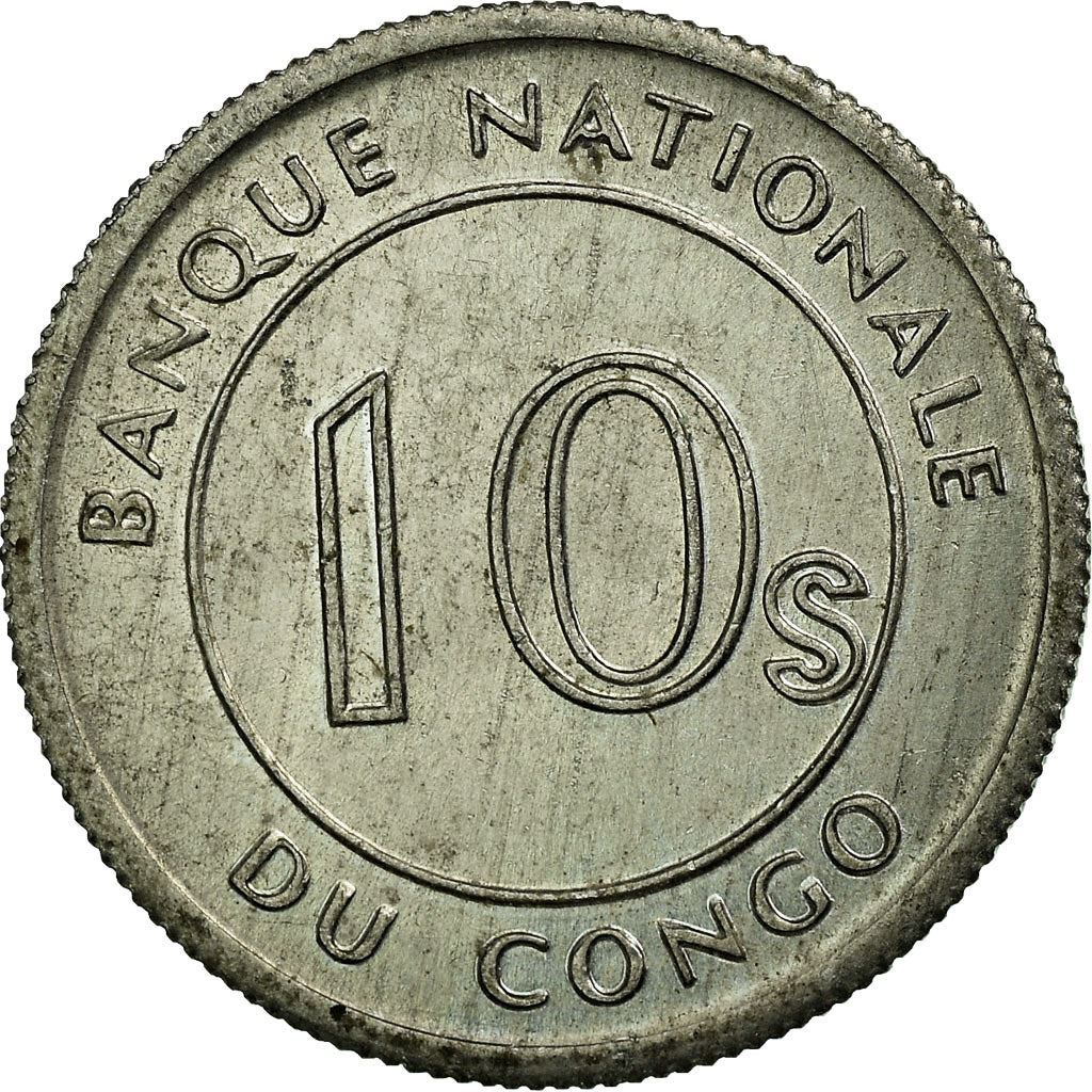 Congo-Leopoldville | 10 Sengi Coin | Leopard | Km:7 | 1967