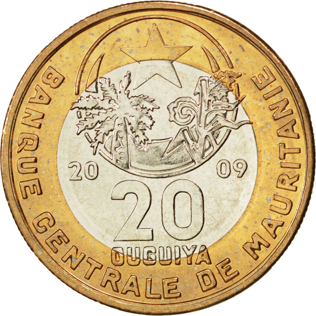 Mauritania | 20 Ouguiya Coin | Coat of Arms | Km:8 | 2009 - 2014