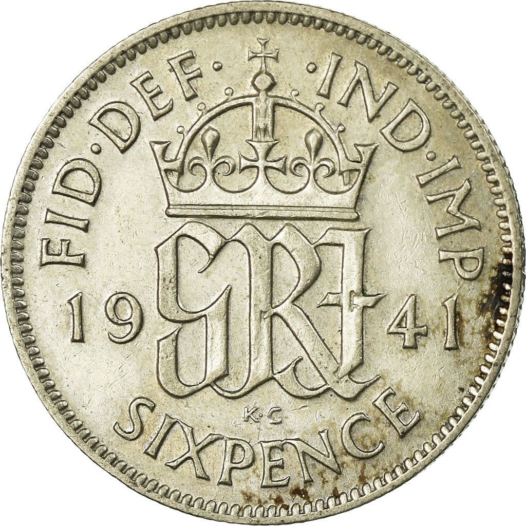 United Kingdom | 6 Pence Coin | George VI | KM:852 | 1937 - 1946
