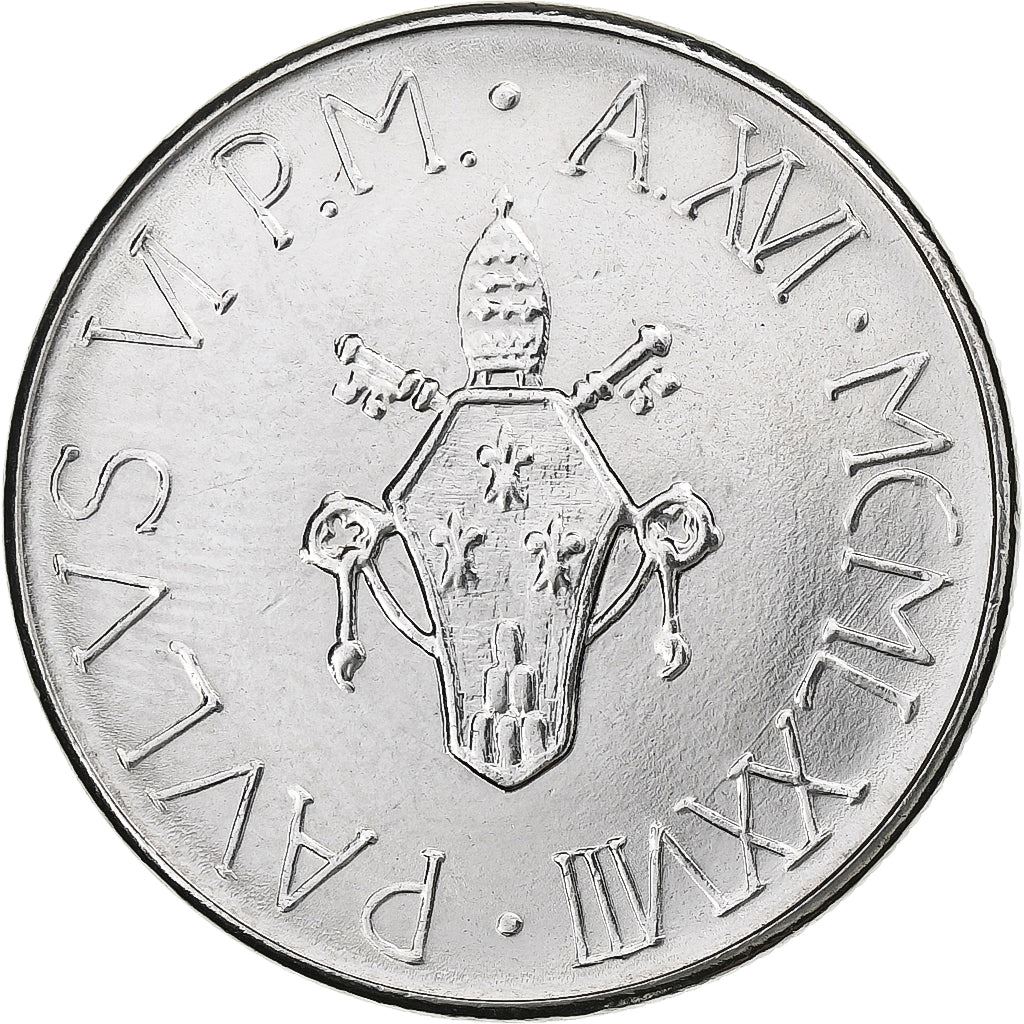 Vatican City | 100 Lire Coin | Paul VI | Km:137 | 1978
