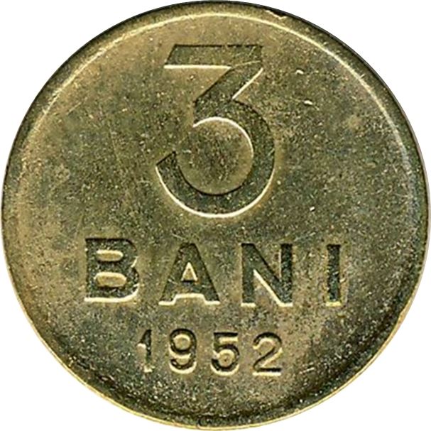 Romania | 3 Bani Coin | KM82.1 | 1952