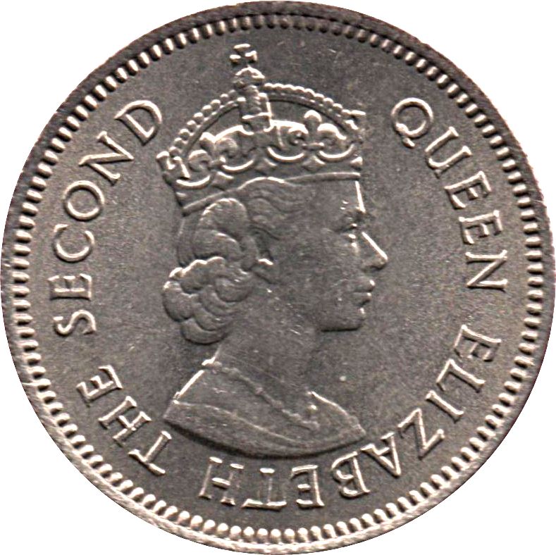 Belizean 10 Cents Coin | Queen Elizabeth II | KM32 | Belize | 1956 - 1970