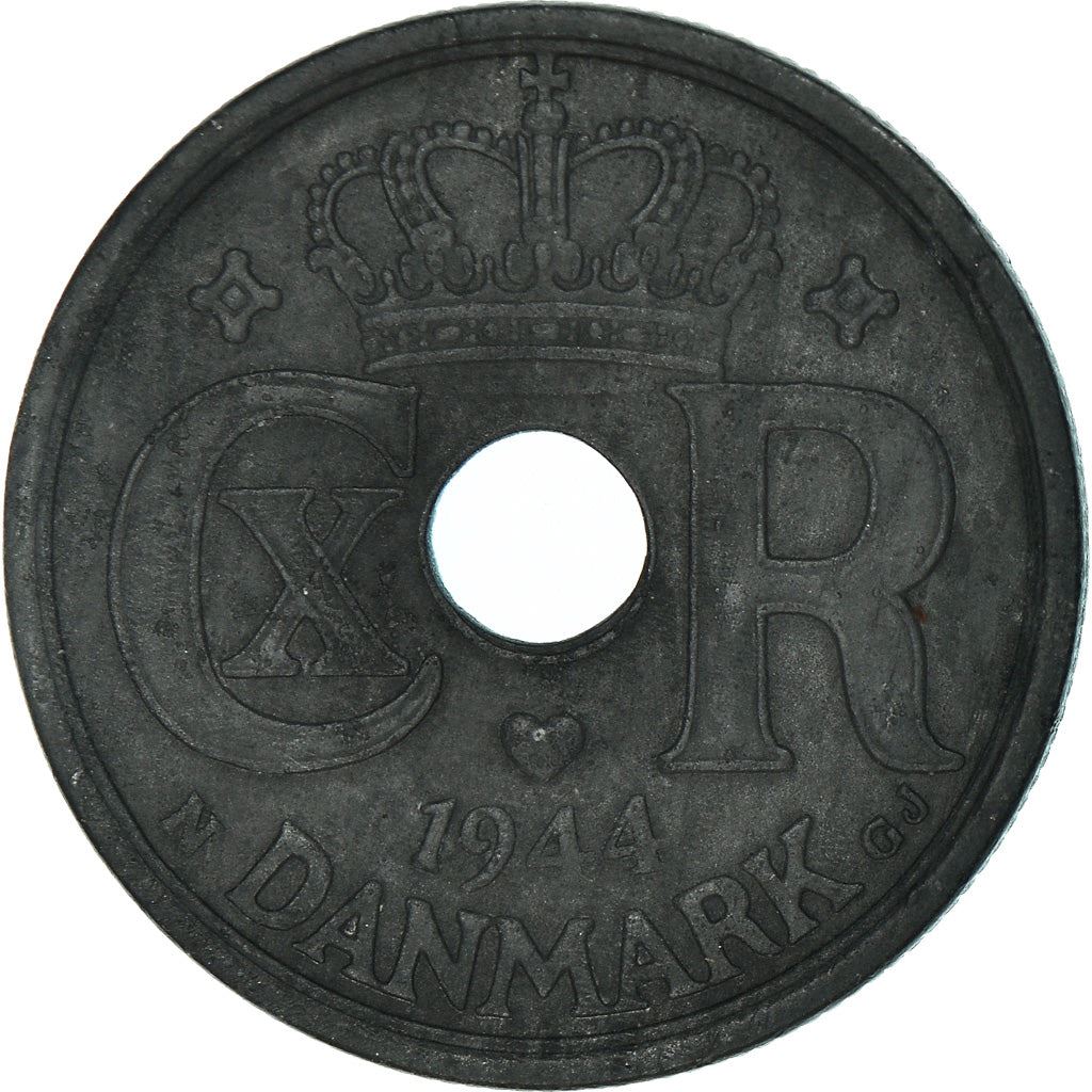 Denmark | 25 Ore Coin | Monogram | Km:823.2A | 1941 - 1945