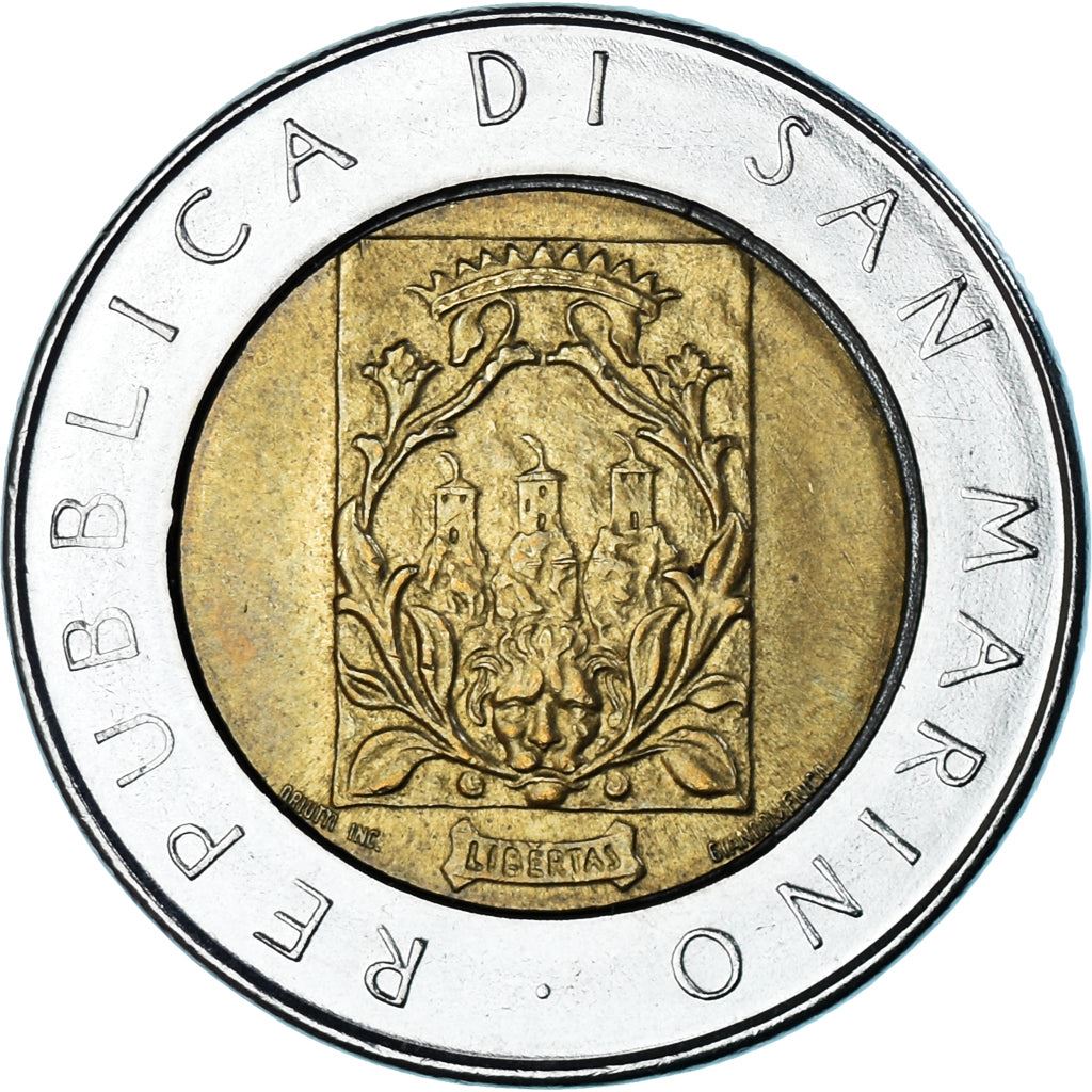 San Marino | 500 Lire Coin | Second tower | Km:226 | 1988