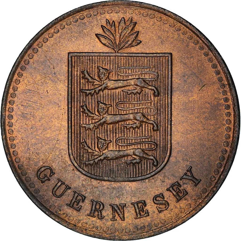 Guernsey 4 Doubles Coin | KM13 | 1914 - 1949