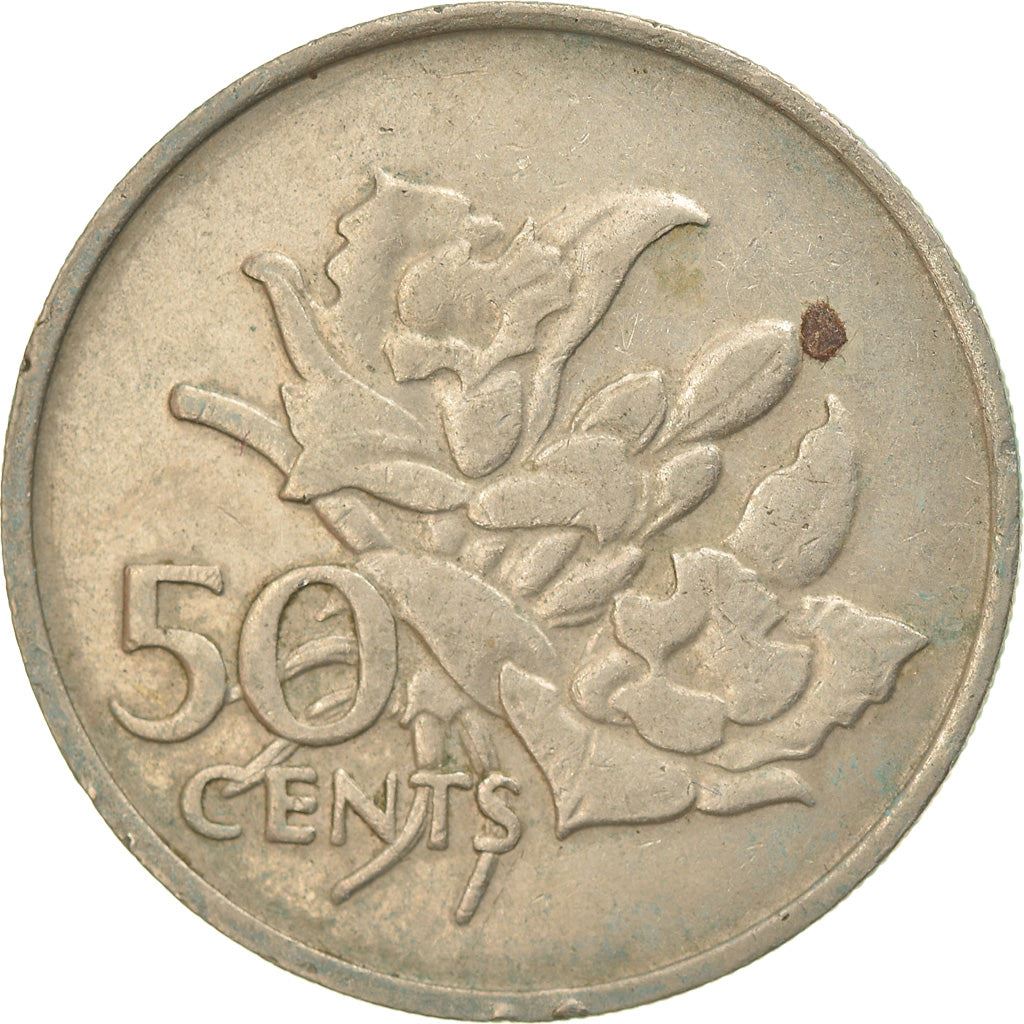 Seychelles | 50 Cents Coin | Orchid Flower | Km:34 | 1977